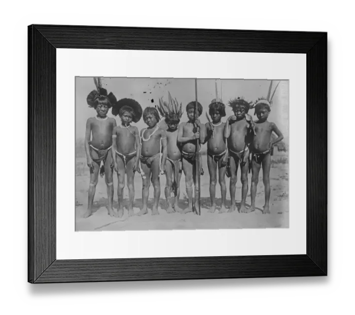 Framed Print : Venezuela. A group of Macoas youths in gala dress February 1920 Framed Print : Venezuela. A group of Macoas youths in gala dress February 1920