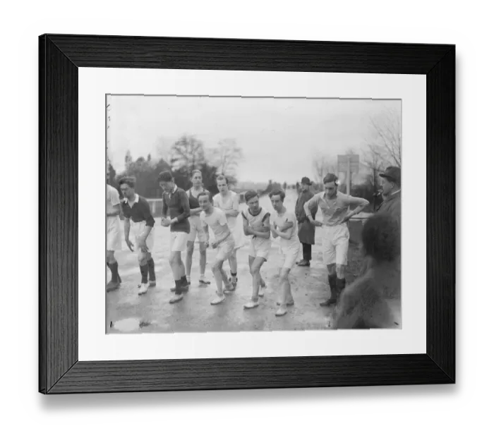 Framed Print : Windsors famous twins compete in a marathon race. The Prior twins of Windsor