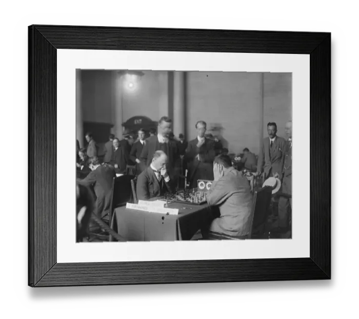 Framed Print : Chess Problems. Striking studies in expression Left to rights Tartakower