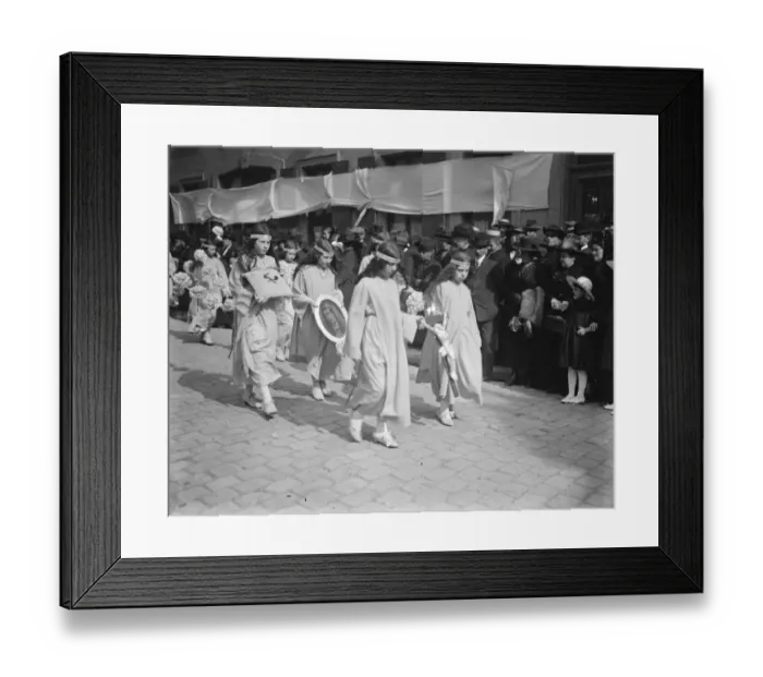 Framed Print : Boulogne France, Procession of our lady of Boulogne A processionist carrying a Framed Print : Boulogne France, Procession of our lady of Boulogne A processionist carrying a