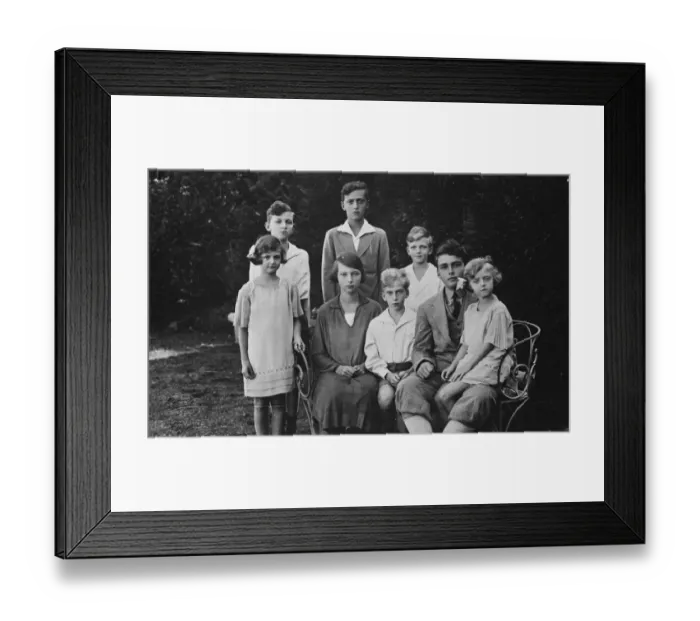 Framed Print : A King without a country. The Archduke Otto of Austria with his brothers and sisters Framed Print : A King without a country. The Archduke Otto of Austria with his brothers and sisters