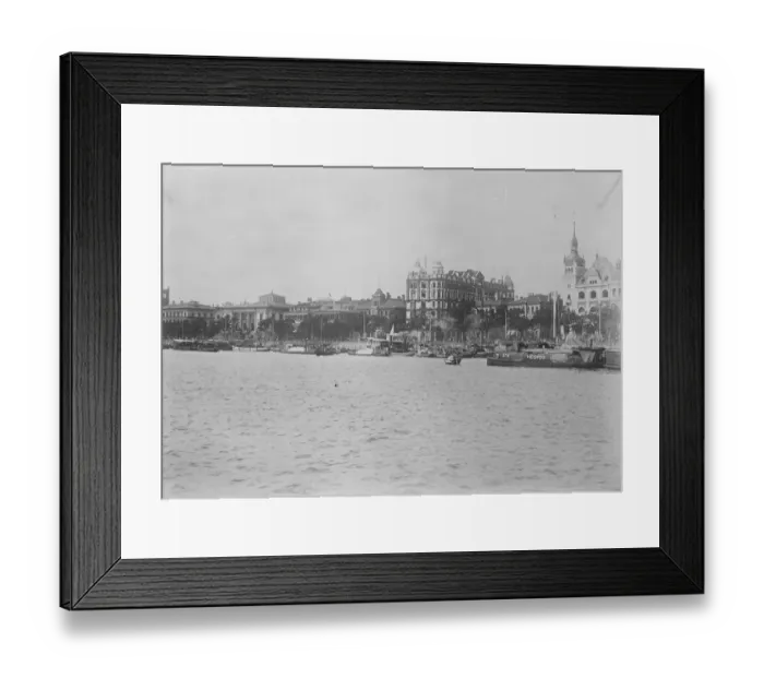 Framed Print : The river front Shanghai, China December 1921 Framed Print : The river front Shanghai, China December 1921