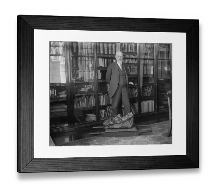 Framed Print : Dropped from the sky. Dr L J Spencer keeper of the department of mineralogy with Framed Print : Dropped from the sky. Dr L J Spencer keeper of the department of mineralogy with