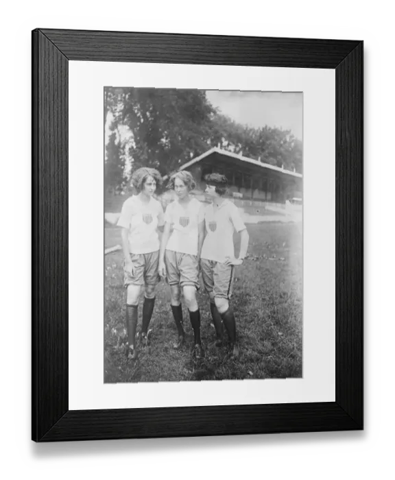 Framed Print : American Girls in Paris for Feminine Olympic Games Left to right Miss Betty Voorhees Framed Print : American Girls in Paris for Feminine Olympic Games Left to right Miss Betty Voorhees