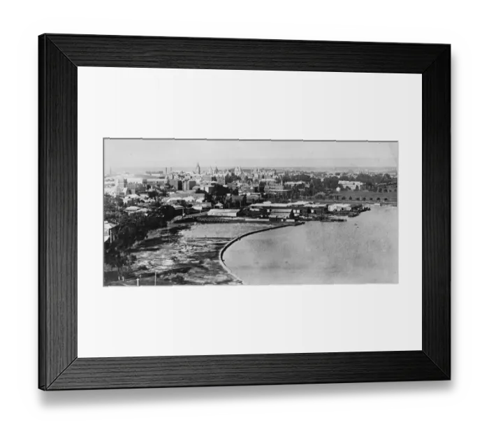 Framed Print : Perth Western Australia, from Kings Park 26 March 1920