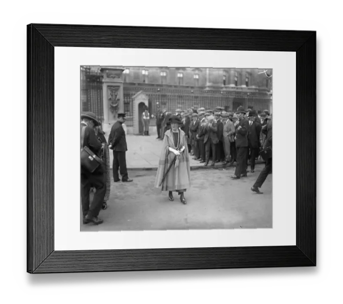 Framed Print : Investiture at Buckingham Palace. Dr Margaret Balfour leaving after being decorated by the King Framed Print : Investiture at Buckingham Palace. Dr Margaret Balfour leaving after being decorated by the King