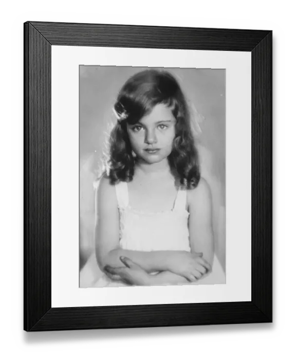 Framed Print : Child in bears den. Little Mlle Forsell, the five year old daughter of John Forsell Framed Print : Child in bears den. Little Mlle Forsell, the five year old daughter of John Forsell
