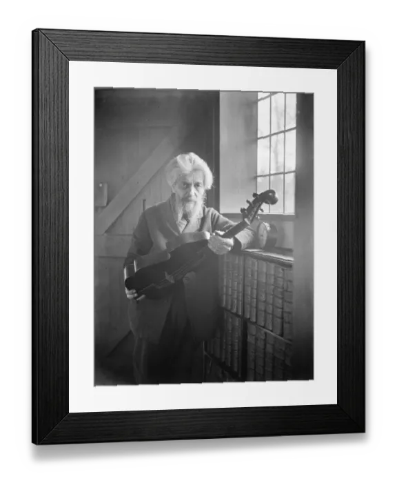 Framed Print : Preparing for Haslemere Festival of old chamber music. Famous family who make old