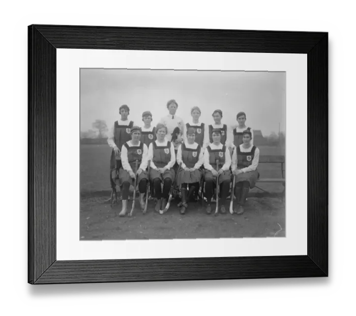 Framed Print : Ladies Hockey East versus South A Territorial Ladies hockey match was played Framed Print : Ladies Hockey East versus South A Territorial Ladies hockey match was played