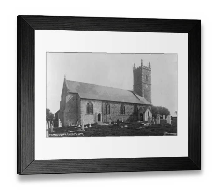 Framed Print : The Anglican Church of St Michael in Princetown, Devon 1919