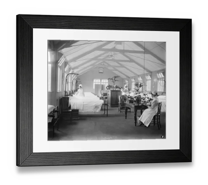 Framed Print : Opening of the new wing of Merthyr General Hospital An interior view of the Merthyr Framed Print : Opening of the new wing of Merthyr General Hospital An interior view of the Merthyr