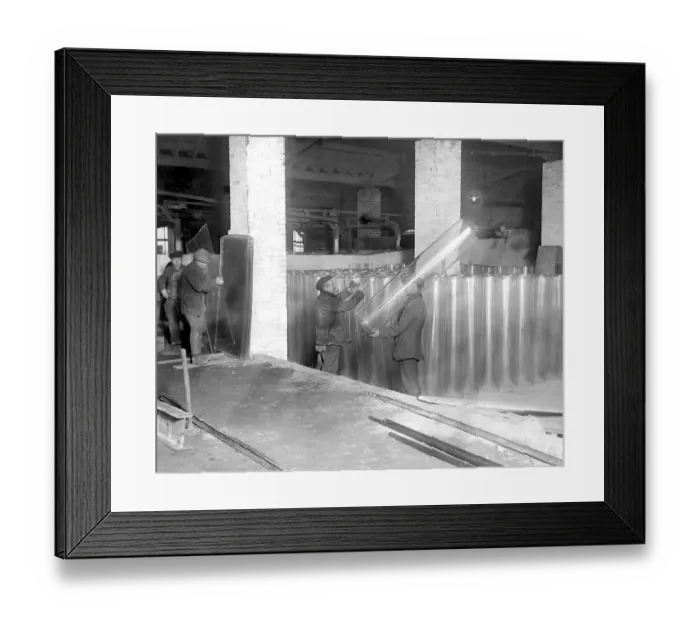 Framed Print : Capturing the Glass Trade at the Willesden Glass. Stack of cylinders waiting rolling Framed Print : Capturing the Glass Trade at the Willesden Glass. Stack of cylinders waiting rolling