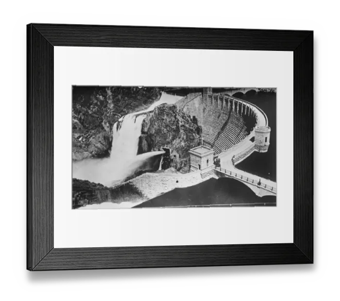 Framed Print : Roosevelt Dam on Salt River. 1926 Framed Print : Roosevelt Dam on Salt River. 1926