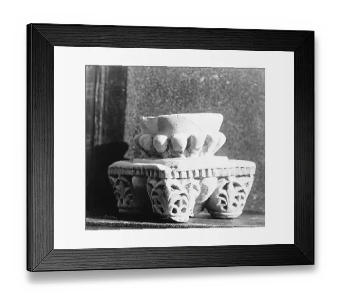 Framed Print : Column head from the Palestine excavation 1924 Framed Print : Column head from the Palestine excavation 1924