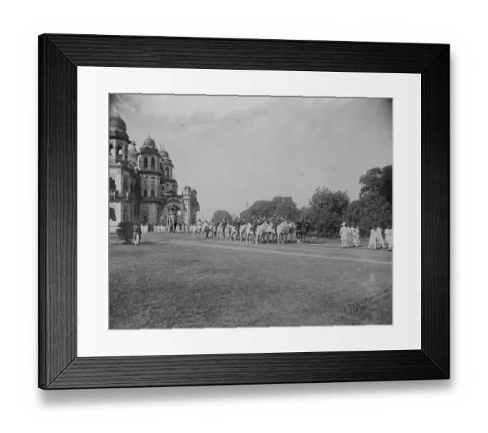 Framed Print : Jubilee celebrations in Baroda State. H H the Maharajah Sayajiras Gaekwar leaving Framed Print : Jubilee celebrations in Baroda State. H H the Maharajah Sayajiras Gaekwar leaving