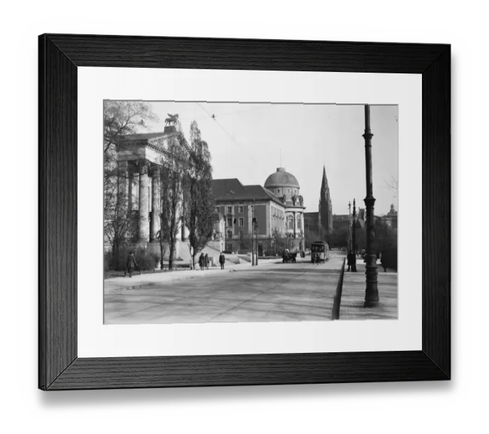 Framed Print : Posen, Poland. A view in Posen showing Theatre and the Museum of Science. 24