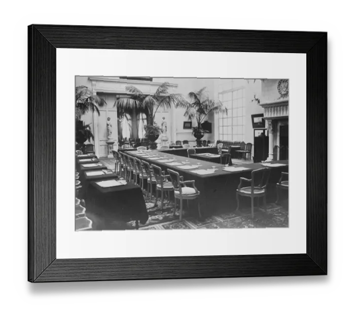 Framed Print : The Supreme Council Conference at Cannes. A view of the room at Cannes, France Framed Print : The Supreme Council Conference at Cannes. A view of the room at Cannes, France