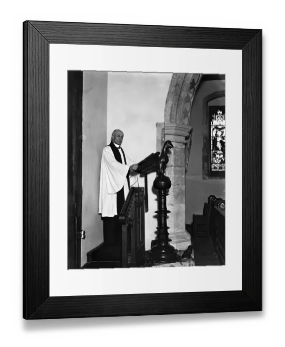 Framed Print : At St Stephens church, St Albans. This lectern, a fine specimen of 15th century