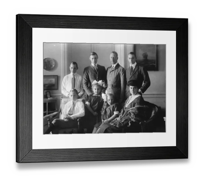 Framed Print : German ex - Crown Prince Friedrich Wilhelm and ex - Crown Princess with their children Framed Print : German ex - Crown Prince Friedrich Wilhelm and ex - Crown Princess with their children