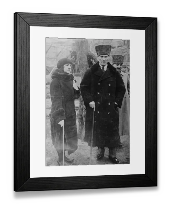 Framed Print : Mustapha Kemal and His Wife Marshal Mustapha Kemal with his young wife, Latifee Framed Print : Mustapha Kemal and His Wife Marshal Mustapha Kemal with his young wife, Latifee
