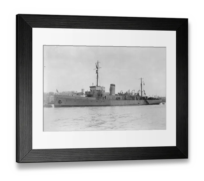 Framed Print : HMS Truro Minesweepers lonely vigil where L 24 sank The twin screw minesweeper Framed Print : HMS Truro Minesweepers lonely vigil where L 24 sank The twin screw minesweeper