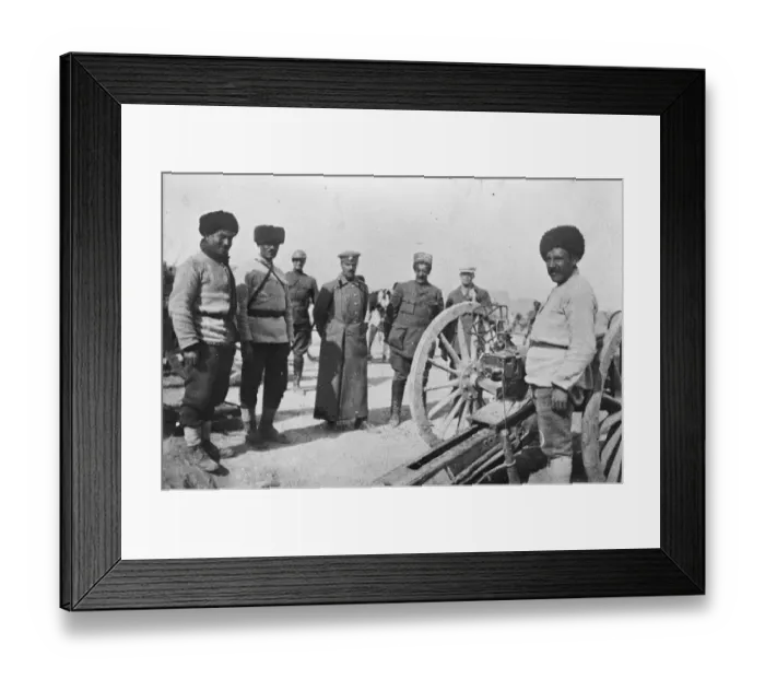 Framed Print : Armenian artillery on the Ervian front 3 May 1920
