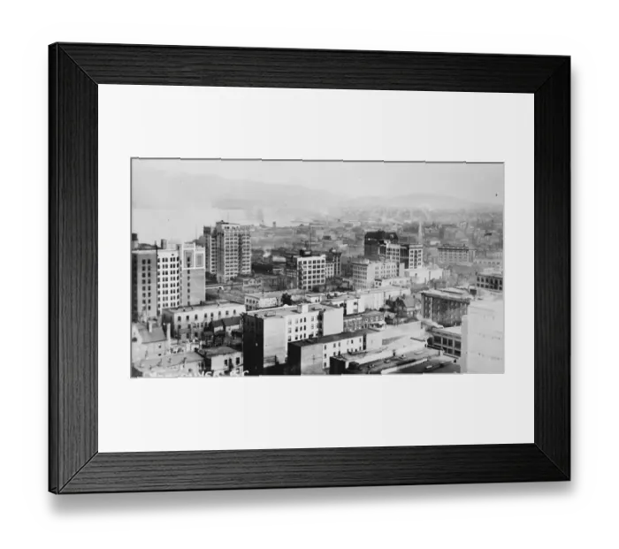 Framed Print : View of Vancouver, Canada, looking north to north arm Burrard inlet 1924 Framed Print : View of Vancouver, Canada, looking north to north arm Burrard inlet 1924