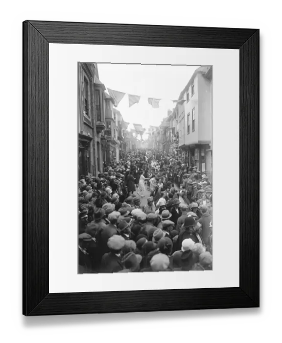 Framed Print : Cornish folk dance at Helston northern end of the Lizard Peninsula approximately 9