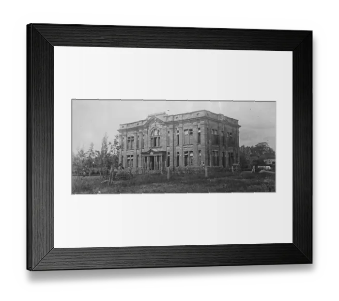 Framed Print : What the Princes will see in East Africa. The treasury building at Nairobi. August