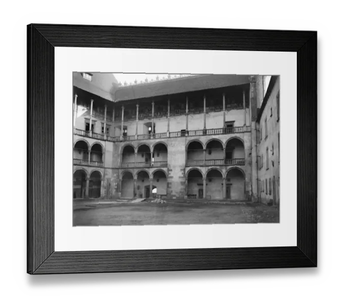 Framed Print : Cracow, Poland. The Cathedral courtyard. 24 October 1921 Framed Print : Cracow, Poland. The Cathedral courtyard. 24 October 1921