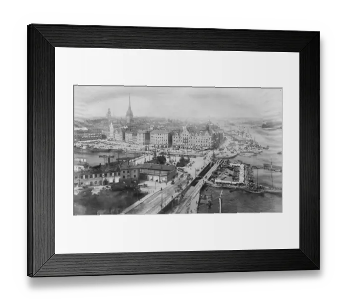 Framed Print : Stockholm A fine general view 30 April 1920