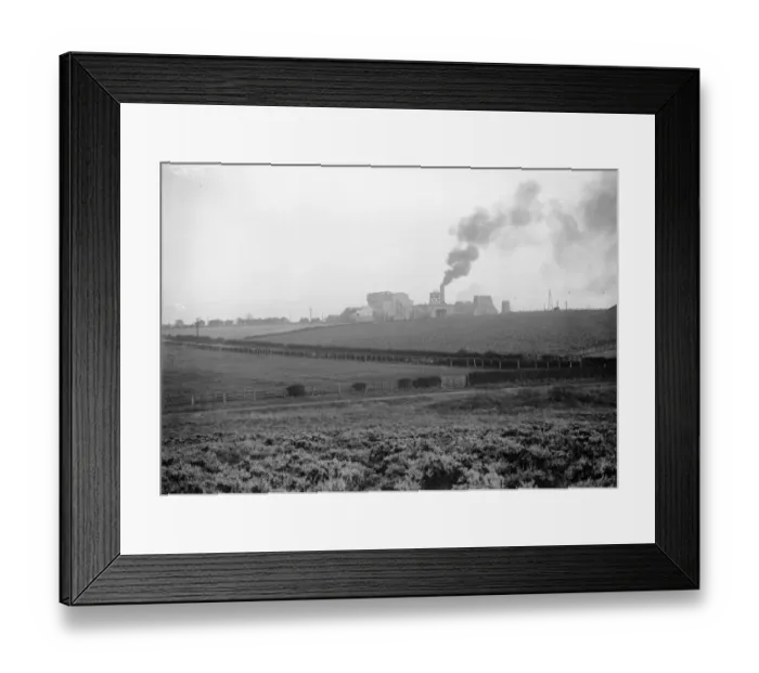 Framed Print : Scenes on Notts and Derbyshire coalfield. One of the active pits, the Crown Farm Pit Framed Print : Scenes on Notts and Derbyshire coalfield. One of the active pits, the Crown Farm Pit
