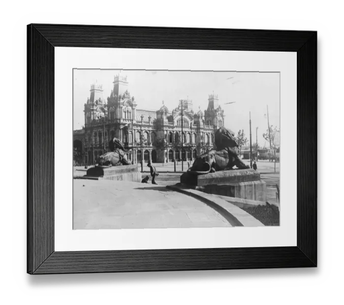 Framed Print : Barcelona. The Estacion de Francia. 14 September 1923 Framed Print : Barcelona. The Estacion de Francia. 14 September 1923