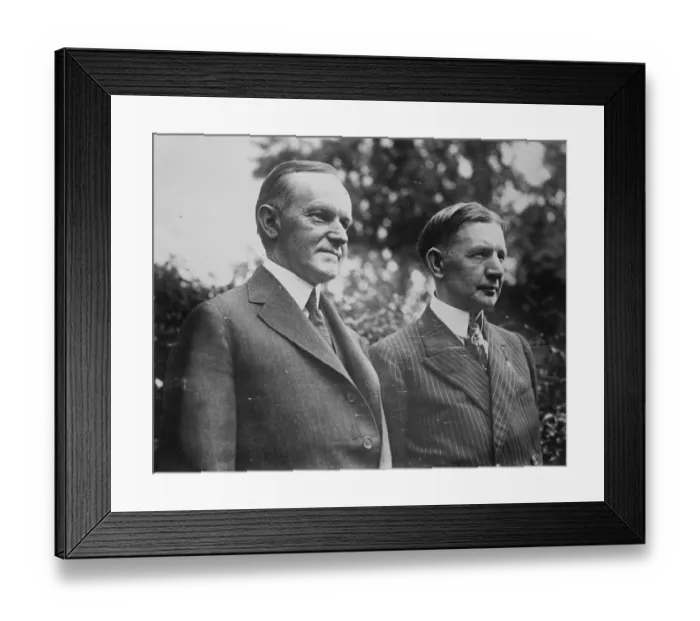 Framed Print : The President and the Vice President of the USA. President Coolidge ( left ) has