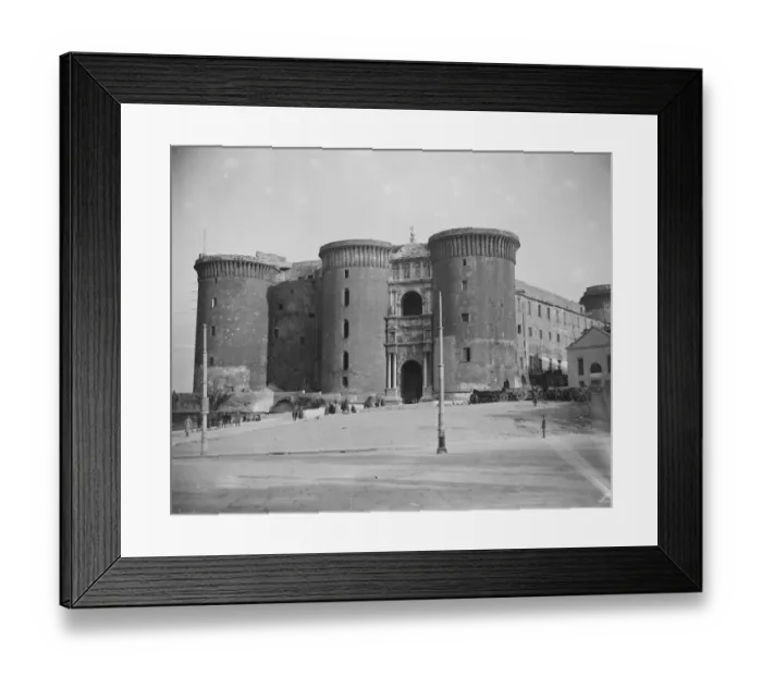 Framed Print : The 14th Century fortress at Naples, now used partly as a barracks February 1925 Framed Print : The 14th Century fortress at Naples, now used partly as a barracks February 1925