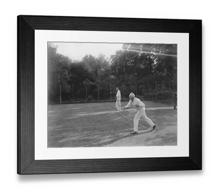 Framed Print : The Bishop of London plays tennis at Fulham Palace. 26 January 1922 Framed Print : The Bishop of London plays tennis at Fulham Palace. 26 January 1922
