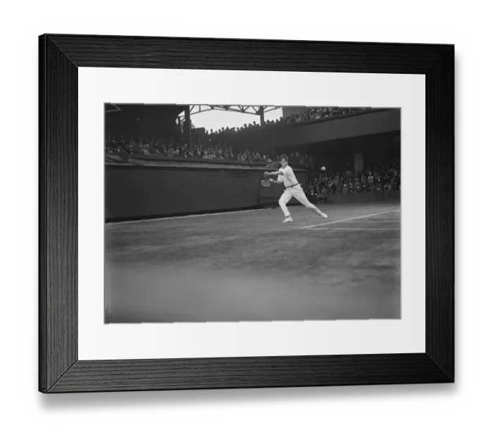 Framed Print : Lawn tennis at Wimbledon. C Boussus ( France ) in Play 24 June 1927 Framed Print : Lawn tennis at Wimbledon. C Boussus ( France ) in Play 24 June 1927