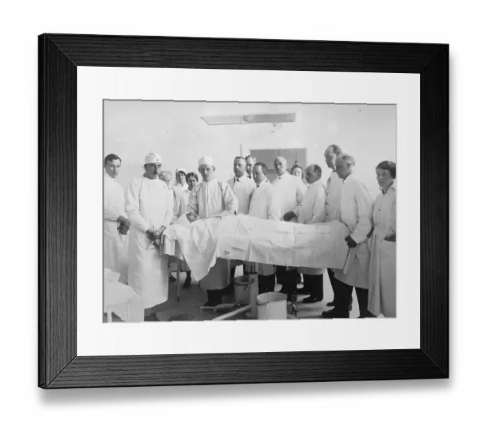 Framed Print : Well known English specialist attends Danish sailors injured in warship explosion Framed Print : Well known English specialist attends Danish sailors injured in warship explosion