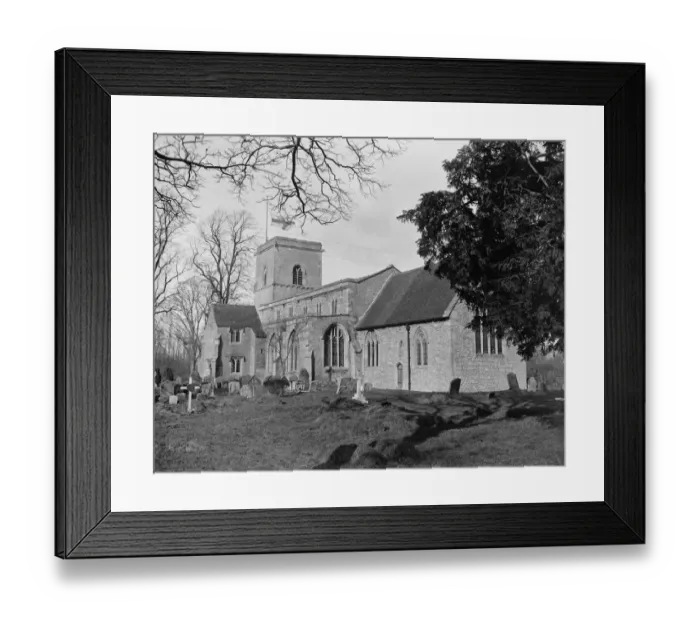 Framed Print : Where Lord Oxford will be buried. All Saints Church, Sutton Courtenay. 17 February Framed Print : Where Lord Oxford will be buried. All Saints Church, Sutton Courtenay. 17 February