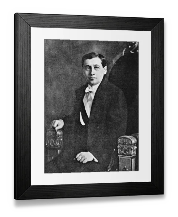 Framed Print : The President of Chile. A characteristic new portrait of the President of Chile
