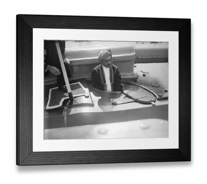 Framed Print : The Sultan of Muscat at Portsmouth. 21 September 1928 Framed Print : The Sultan of Muscat at Portsmouth. 21 September 1928