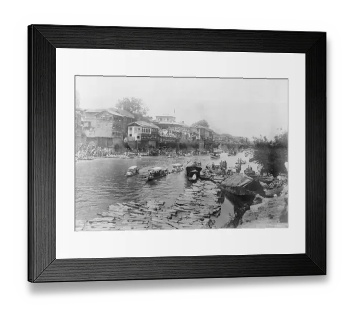 Framed Print : Srinagar, Kashmir, India. Festival Day in Srinagar due to the return of the Maharaja Framed Print : Srinagar, Kashmir, India. Festival Day in Srinagar due to the return of the Maharaja
