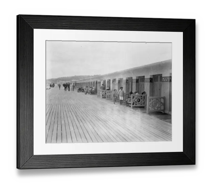Framed Print : Deauville The Promenade 1924 Framed Print : Deauville The Promenade 1924
