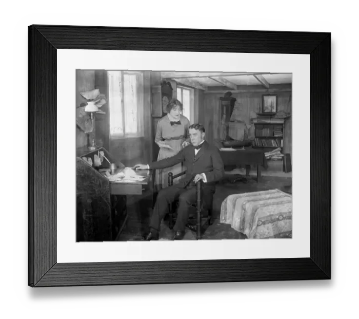 Framed Print : Filming Ibsens Pillars of Society Miss Irene Rooke and Mr Norman McKinnel as Martha Framed Print : Filming Ibsens Pillars of Society Miss Irene Rooke and Mr Norman McKinnel as Martha