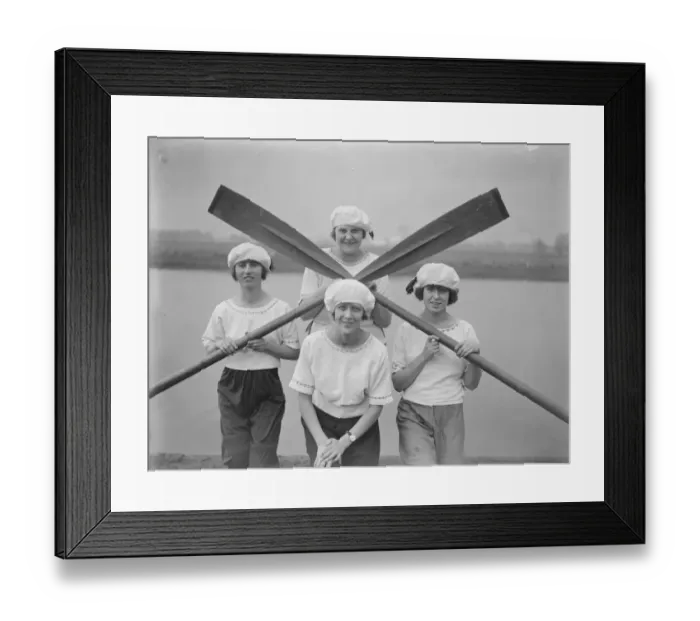 Framed Print : Charming Lea Oarsmen An appropriate tableaux taken on the on the bank of the Lea