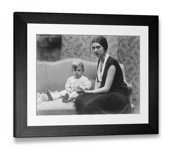 Framed Print : King of Italys grandson Princess Yolanda, the eldest child of the King and Queen of Italy