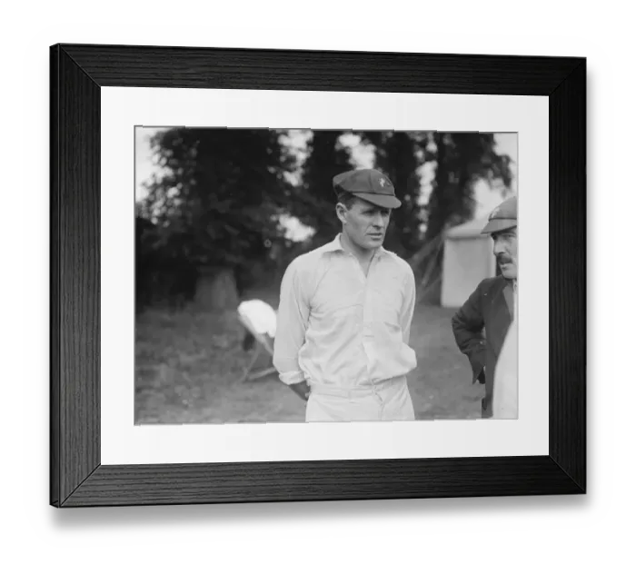 Framed Print : Cricket match between Agencies and Journalists at Wembley. Charles Kelleway