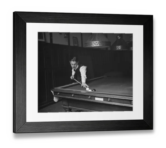 Framed Print : H F E Coles, the Cardiff billiards player at Thurstons 17 February 1927 Framed Print : H F E Coles, the Cardiff billiards player at Thurstons 17 February 1927