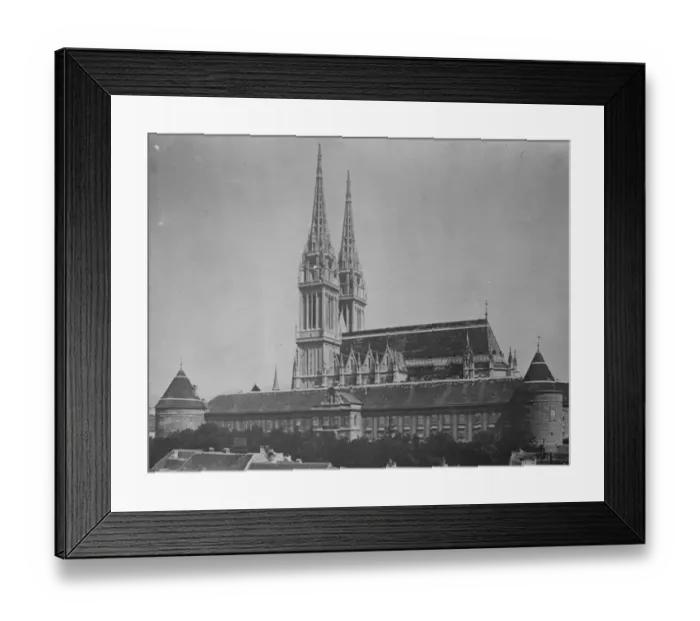 Framed Print : Yugoslavia. Zagreb ( Agram ) The cathedral from the south. January 1929 Framed Print : Yugoslavia. Zagreb ( Agram ) The cathedral from the south. January 1929