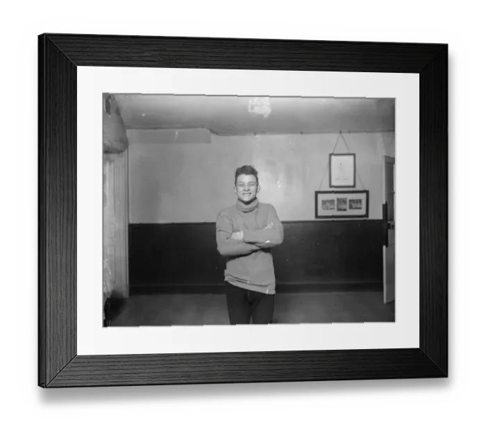 Framed Print : Emile Pladner, French, flyweight boxer. 17 December 1927